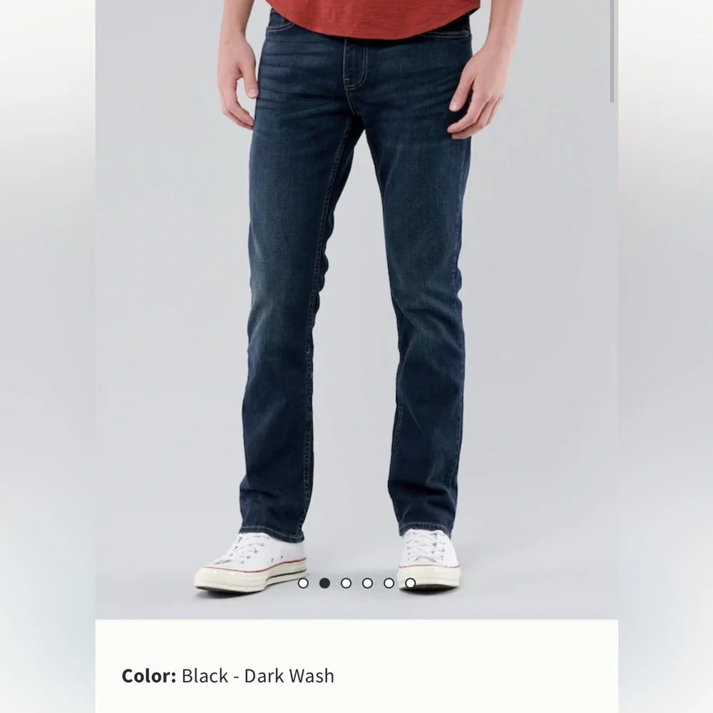 NWT Men's Hollister Dark Wash Jeans 34x30 - Picture 2 of 4